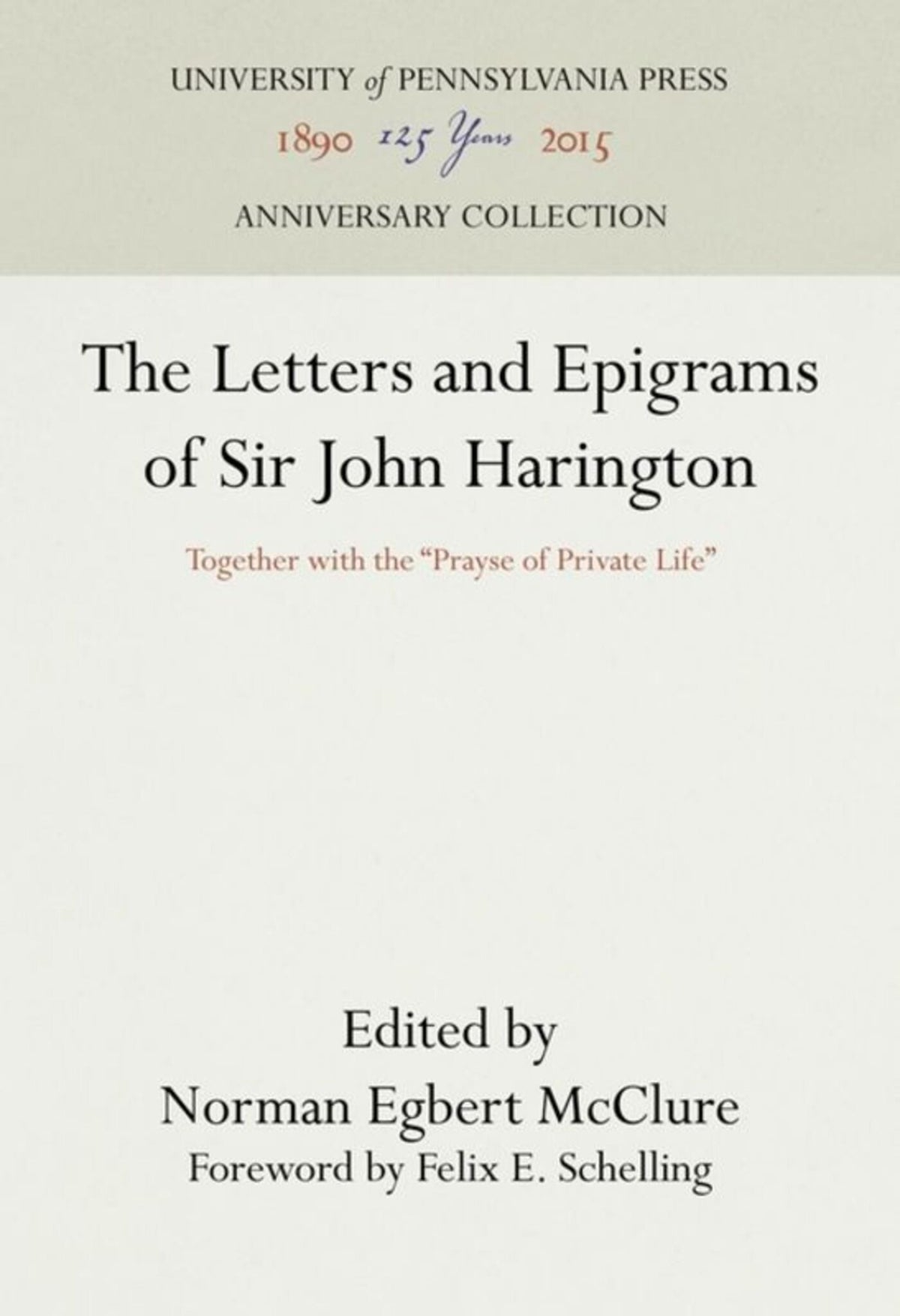 The Letters and Epigrams of Sir John Harington