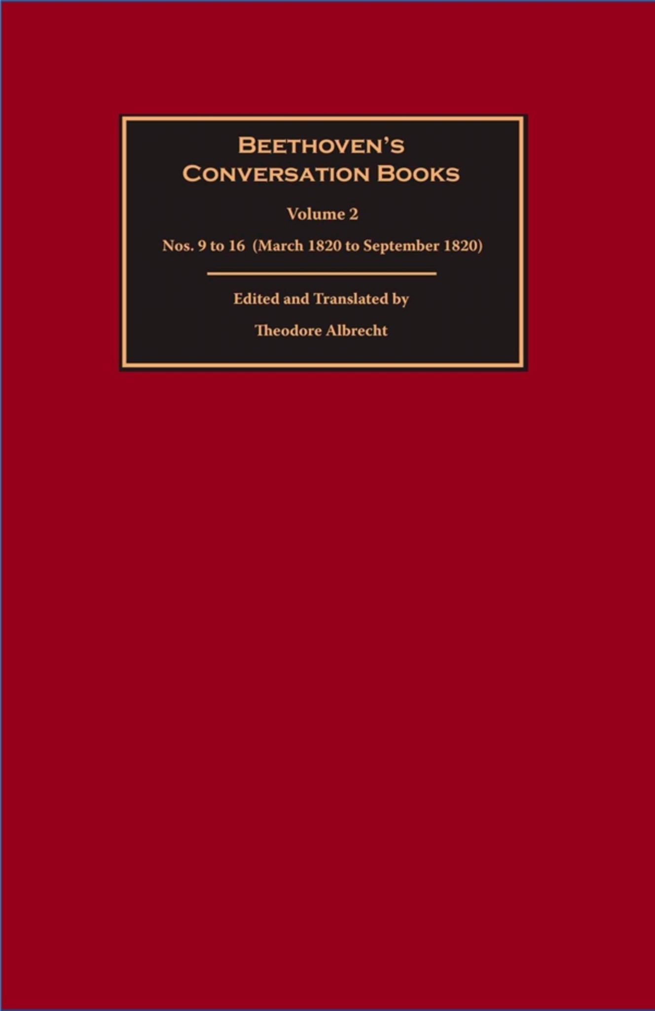 Cover image for Beethoven's Conversation Books Volume 2 ISBN 9781783271511