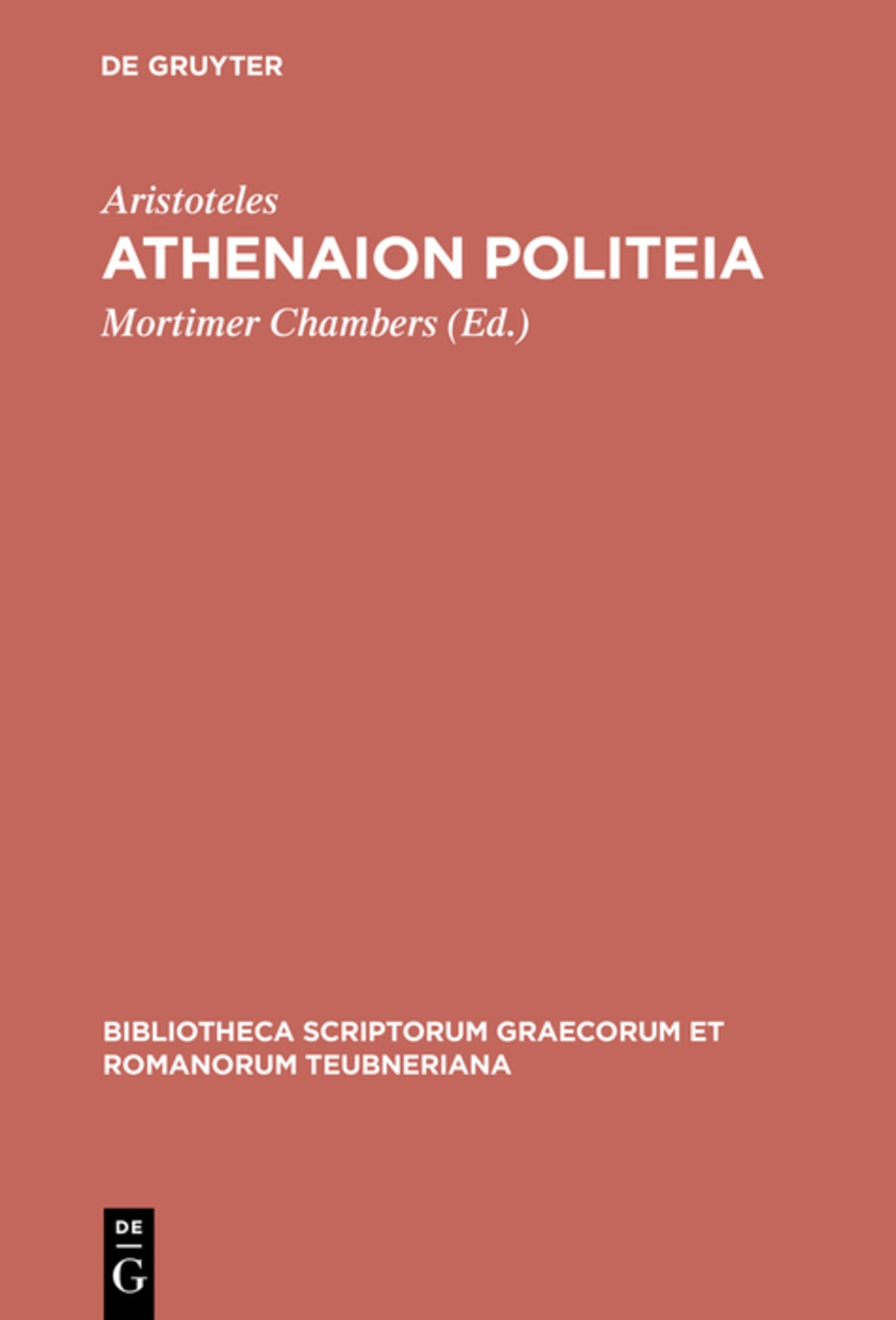 Cover image for Athenaion politeia ISBN 9783598711138
