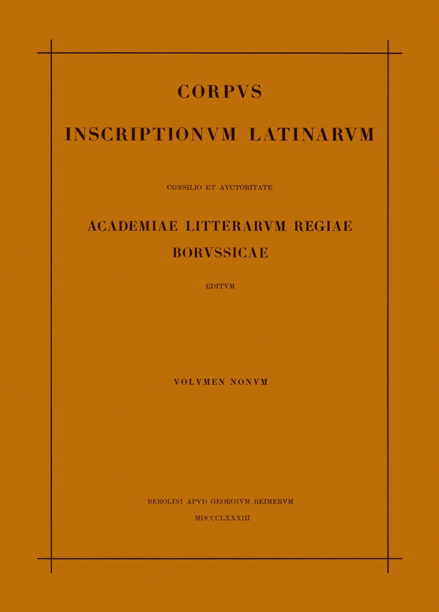 Inscriptiones Calabriae, Apuliae, Samnii, Sabinorum, Piceni Latinae