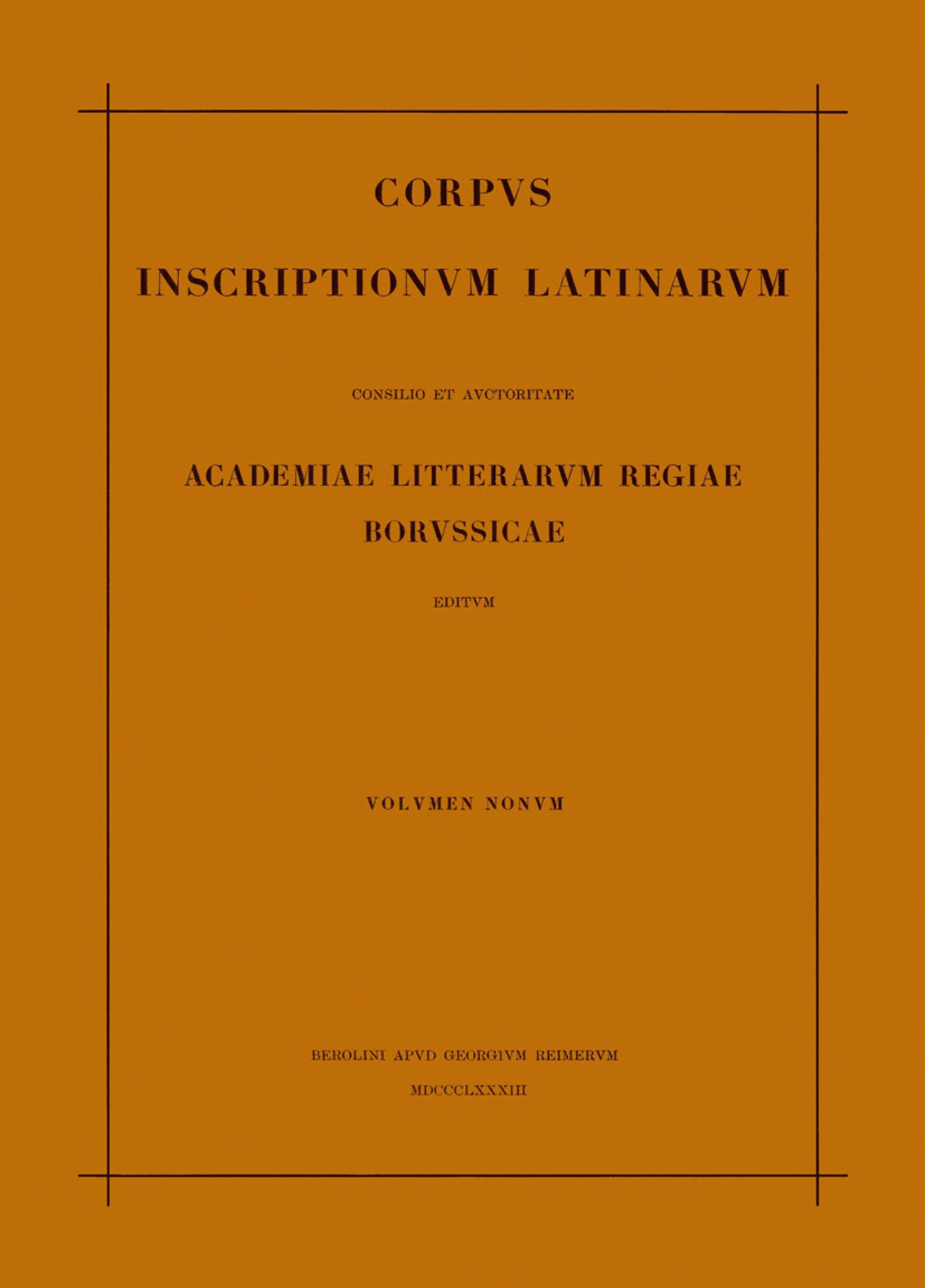 Inscriptiones Calabriae, Apuliae, Samnii, Sabinorum, Piceni Latinae