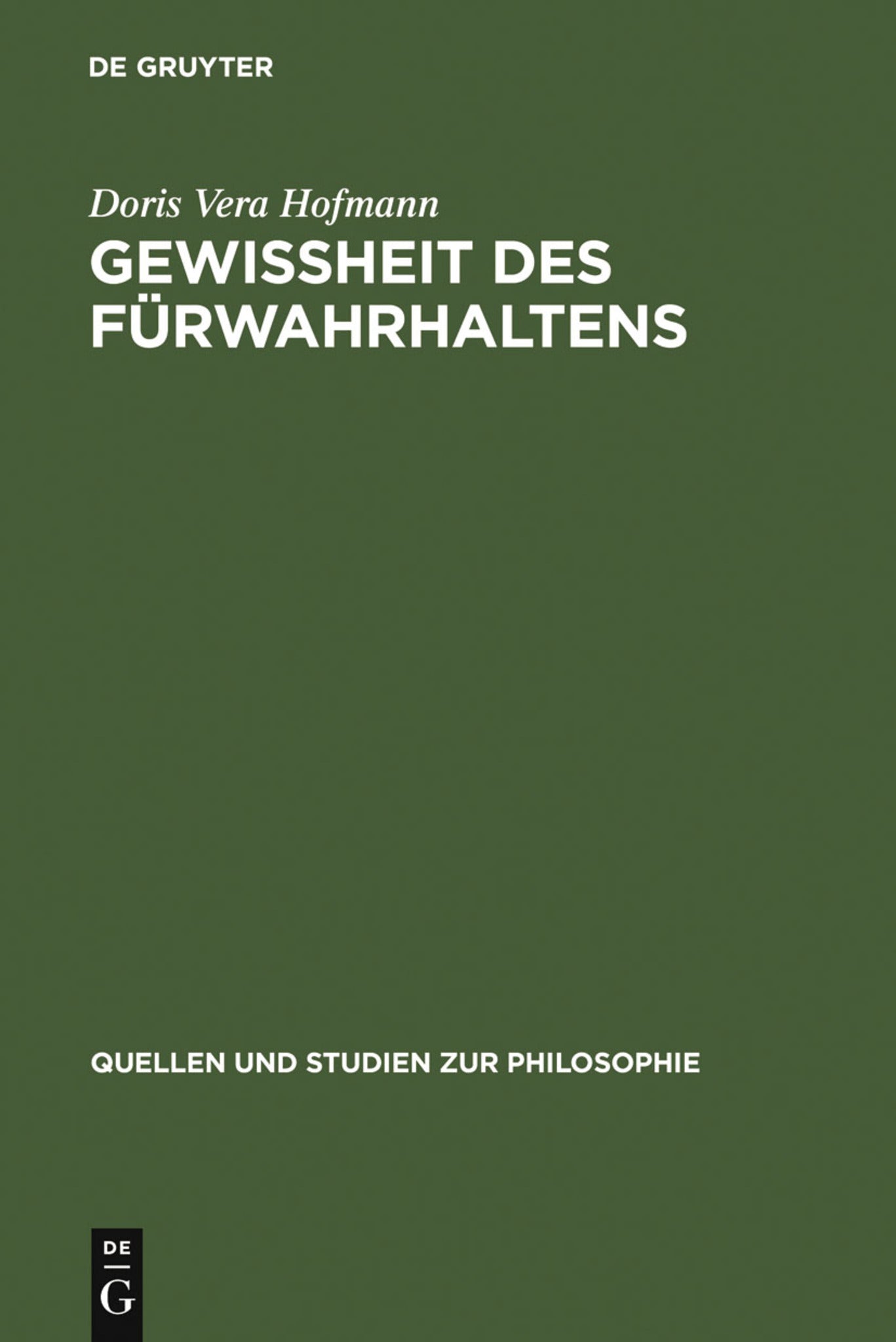 Gewißheit des Fürwahrhaltens