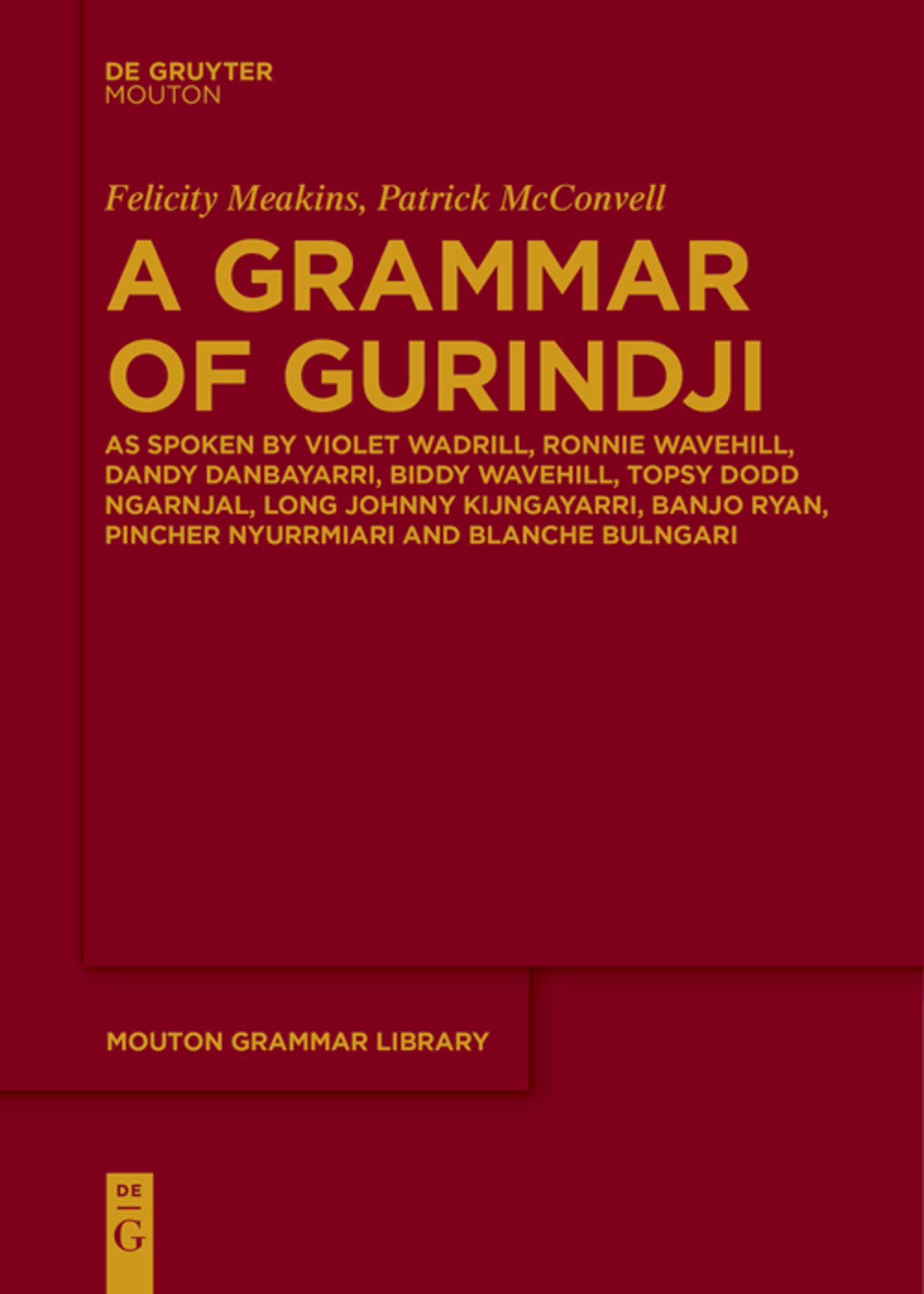Cover image for A Grammar of Gurindji ISBN 9783111275949