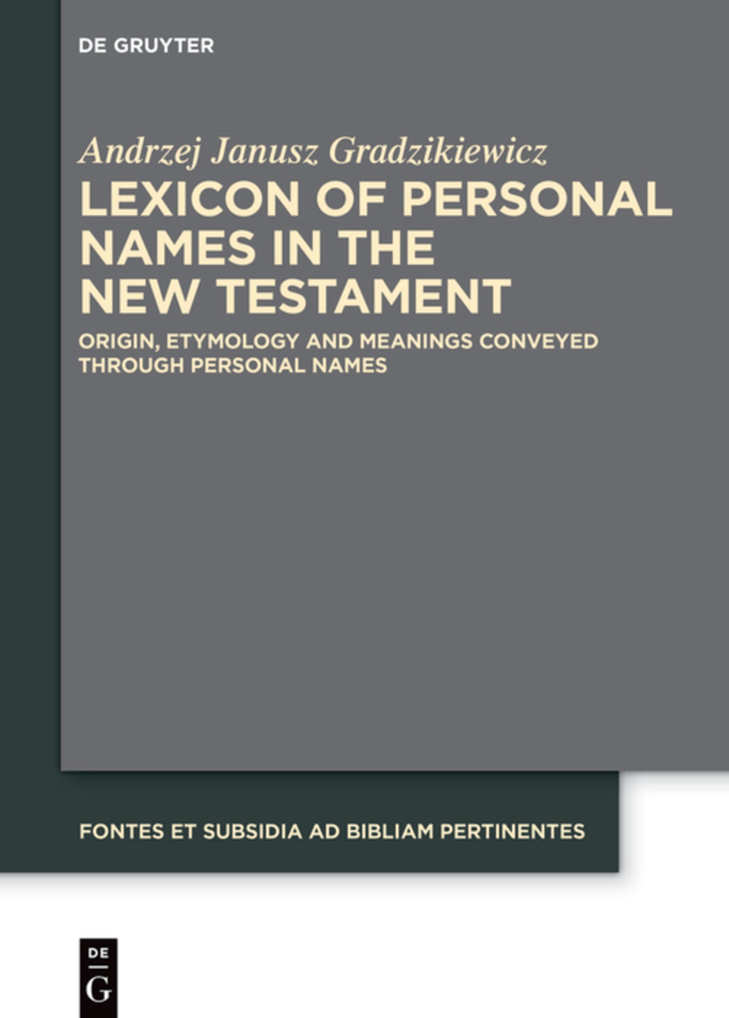 Lexicon of Personal Names in the New Testament