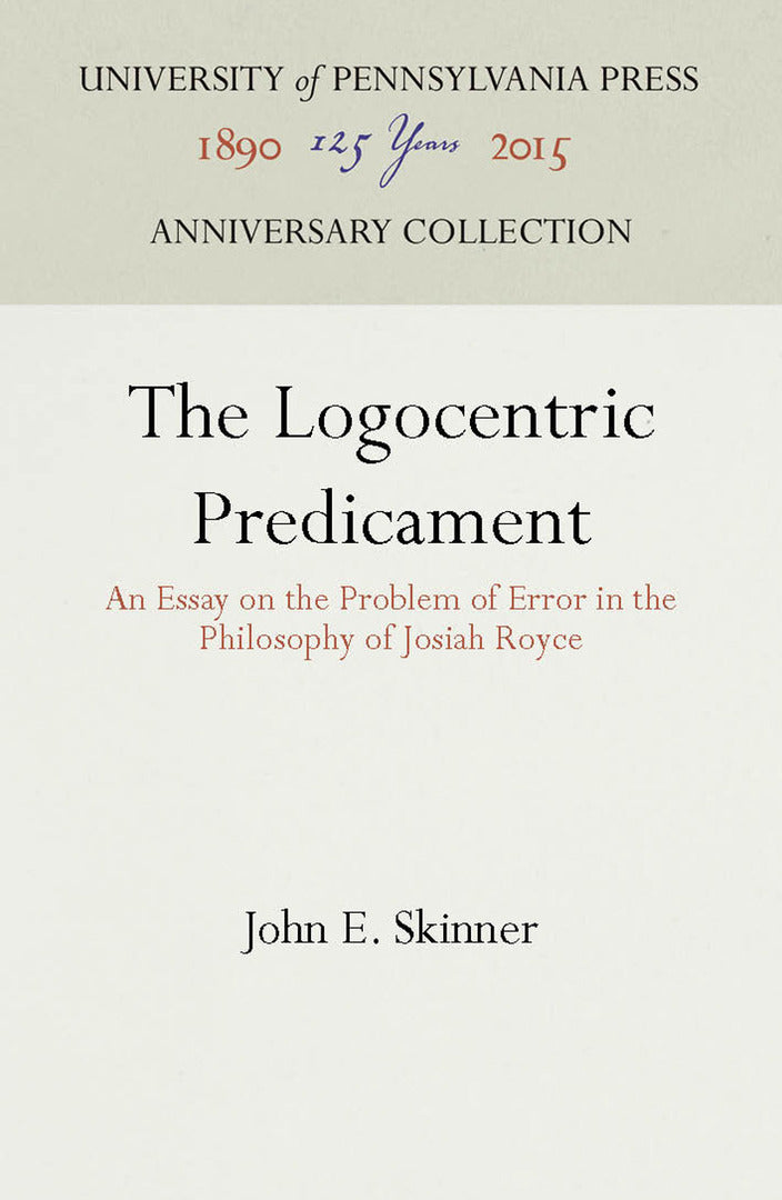 Cover image for The Logocentric Predicament ISBN 9780812274615