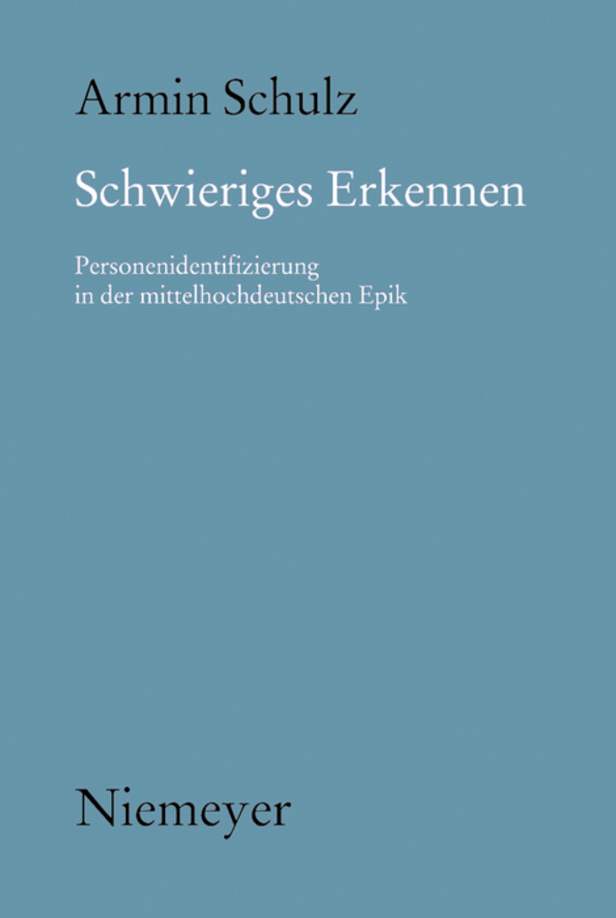 Cover image for Schwieriges Erkennen ISBN 9783484891357