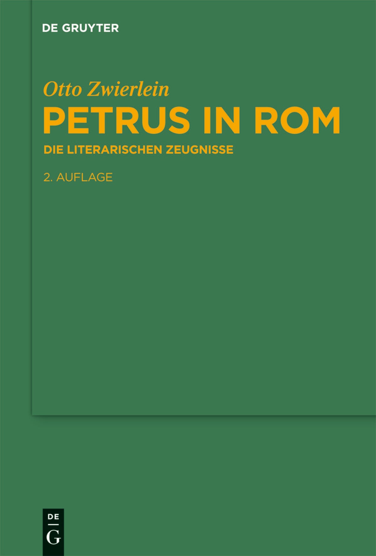 Cover image for Petrus in Rom ISBN 9783110240580