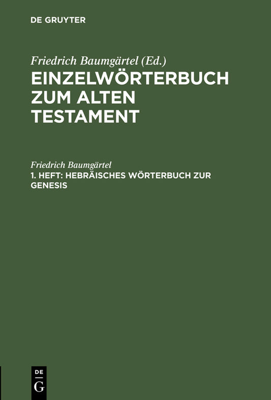 Hebräisches Wörterbuch zur Genesis