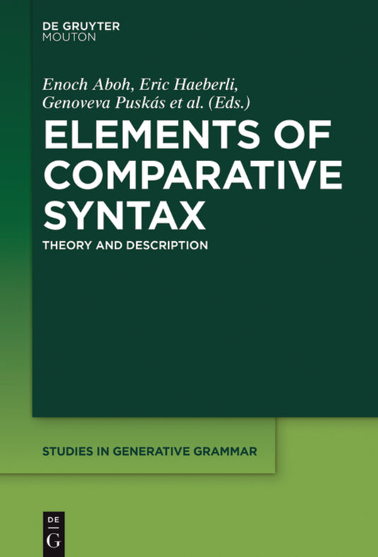 Elements of Comparative Syntax