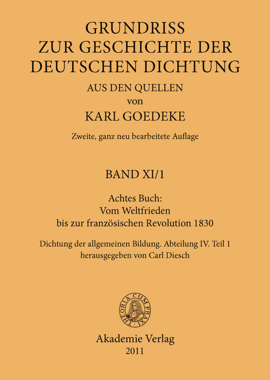 Achtes Buch: Vom Weltfrieden bis zur französischen Revolution 1830
