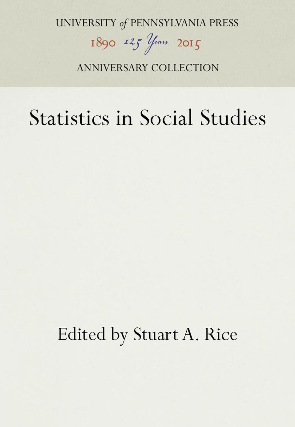 Cover image for Statistics in Social Studies ISBN 9781512806038