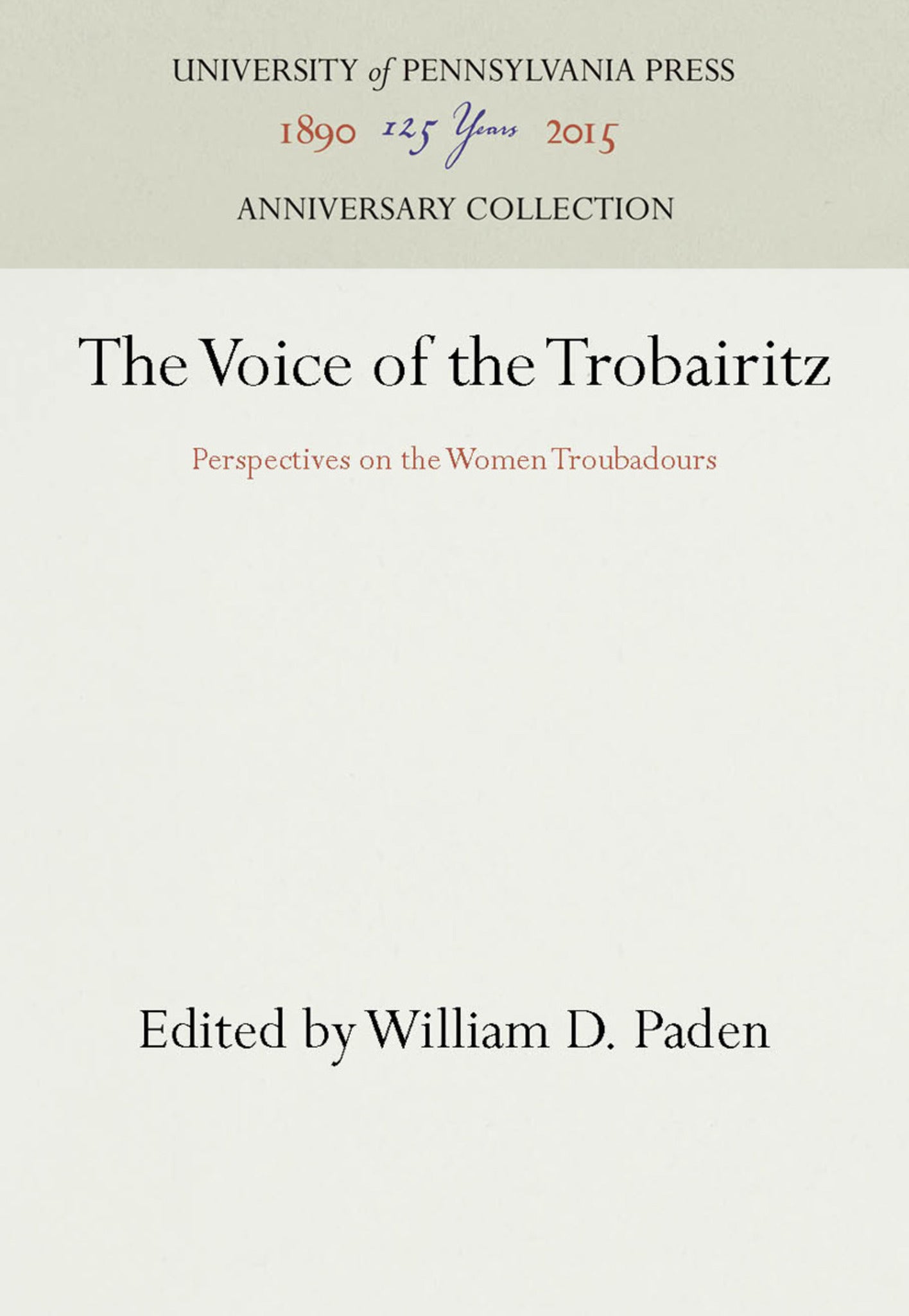 Cover image for The Voice of the Trobairitz ISBN 9780812281675