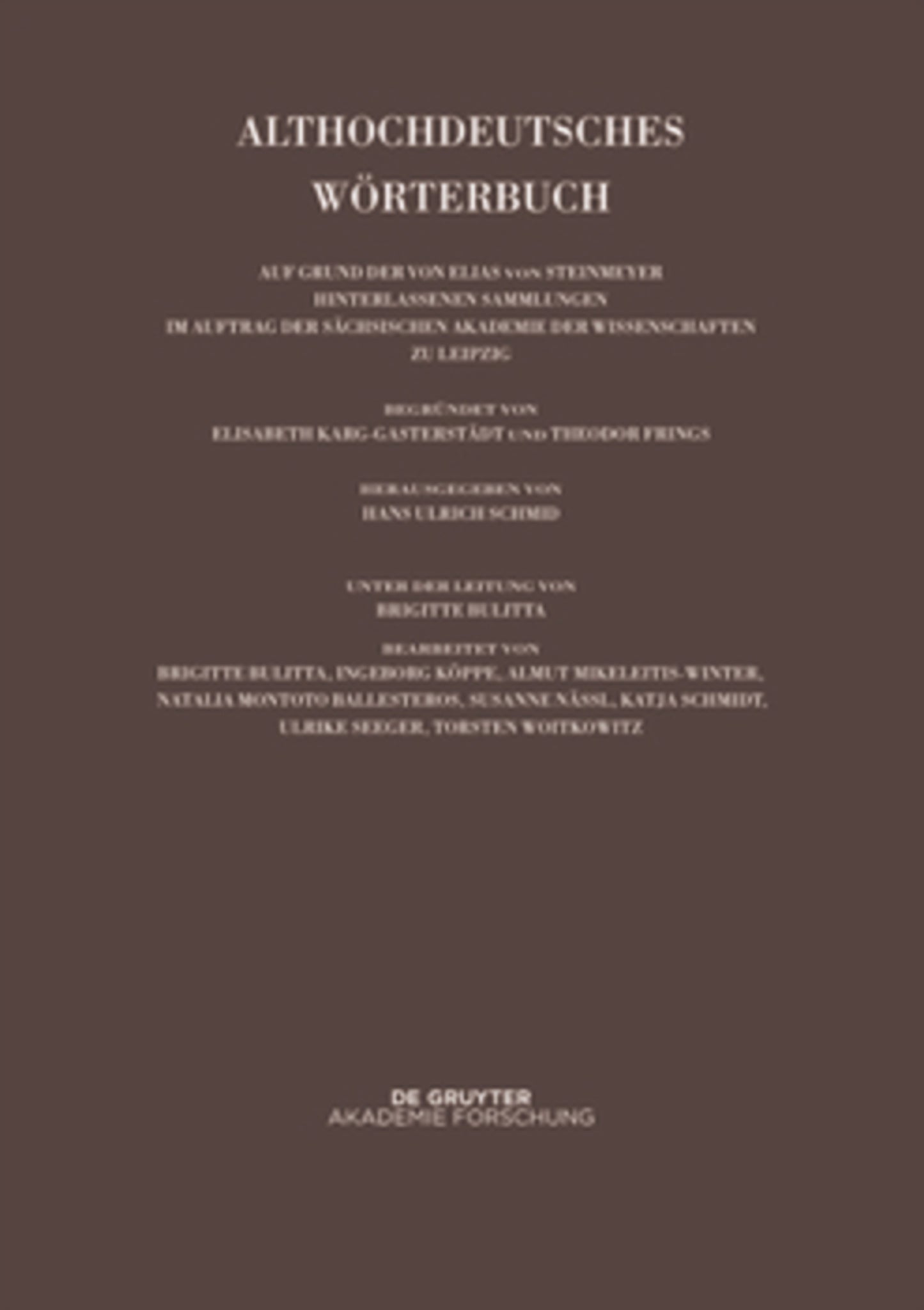 Band VII: O – R. 1. und 2. Lieferung (o bis ouga)