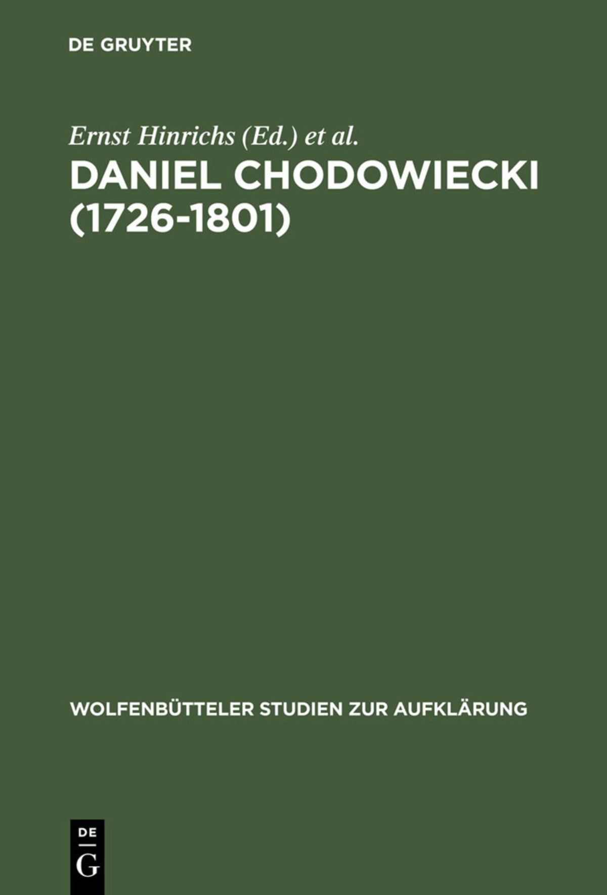 Cover image for Daniel Chodowiecki (1726-1801) ISBN 9783484175228