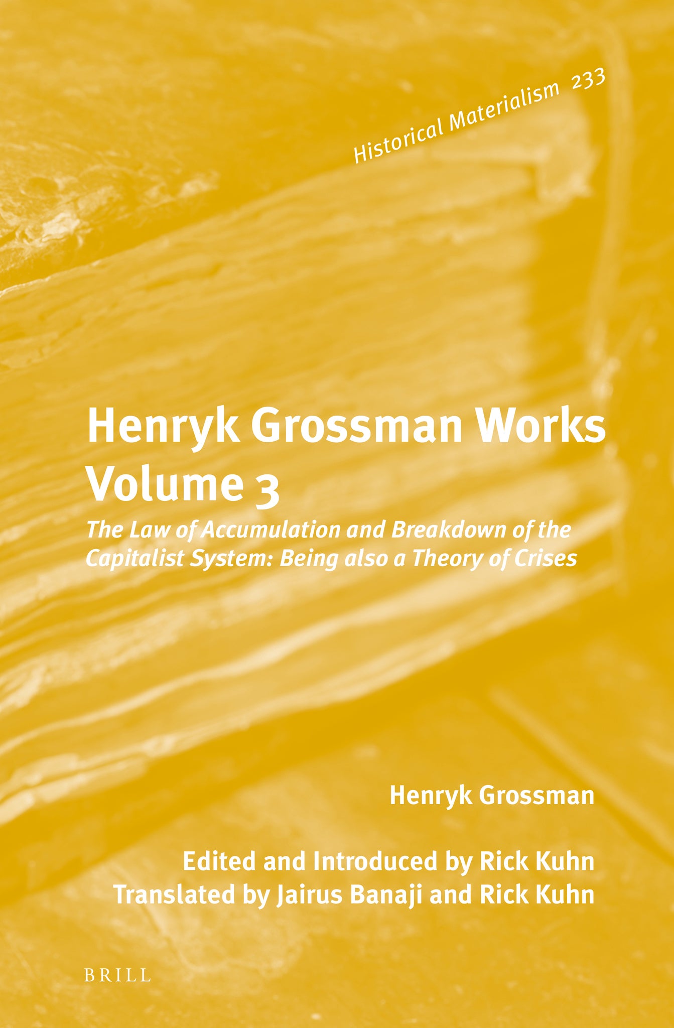 Henryk Grossman Works, Volume 3