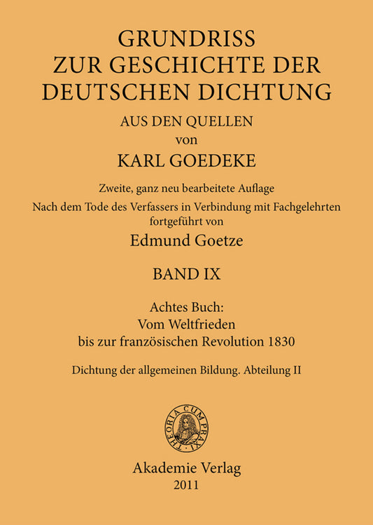 Achtes Buch: Vom Weltfrieden bis zur französischen Revolution 1830