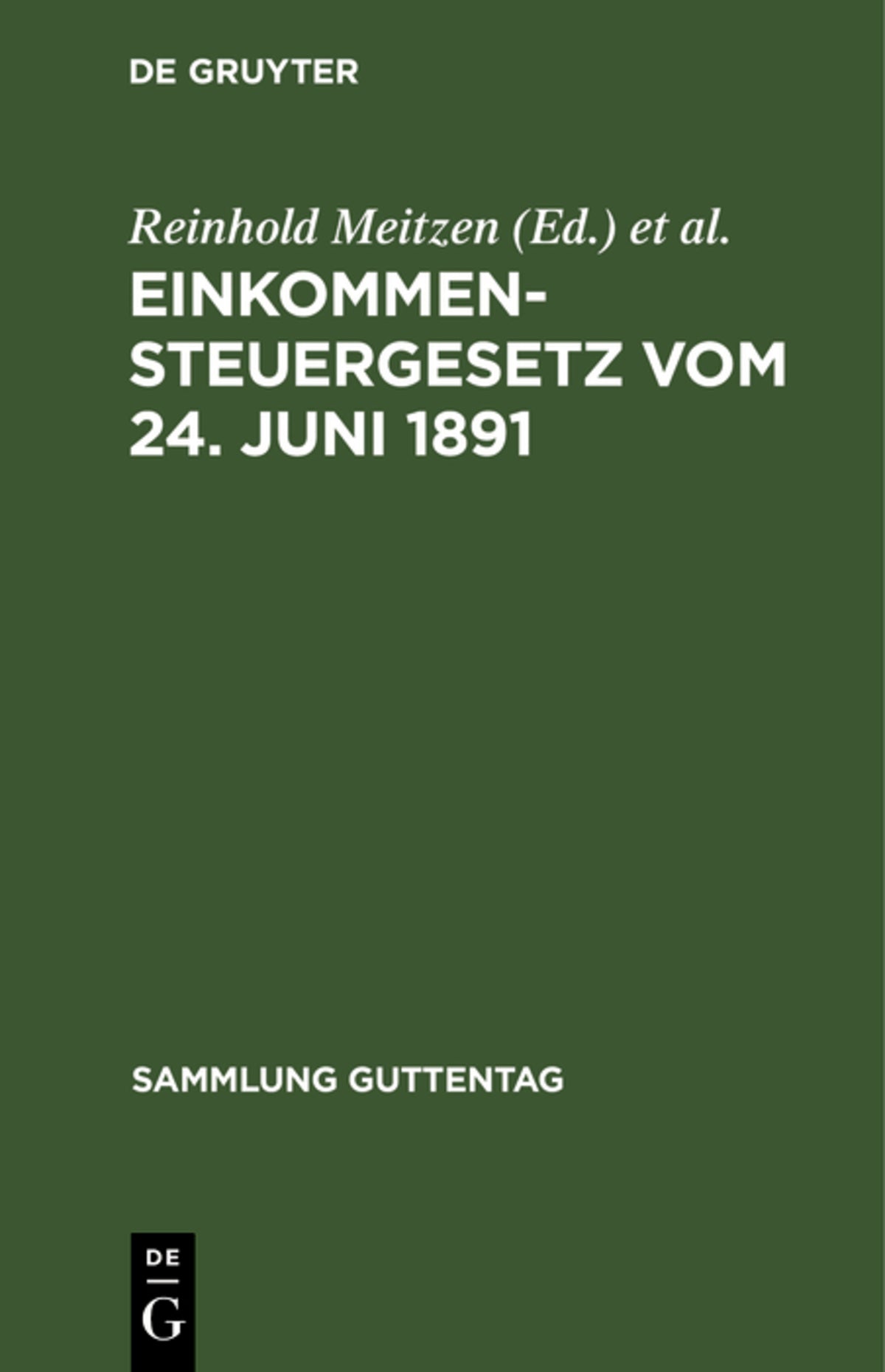Einkommensteuergesetz vom 24. Juni 1891