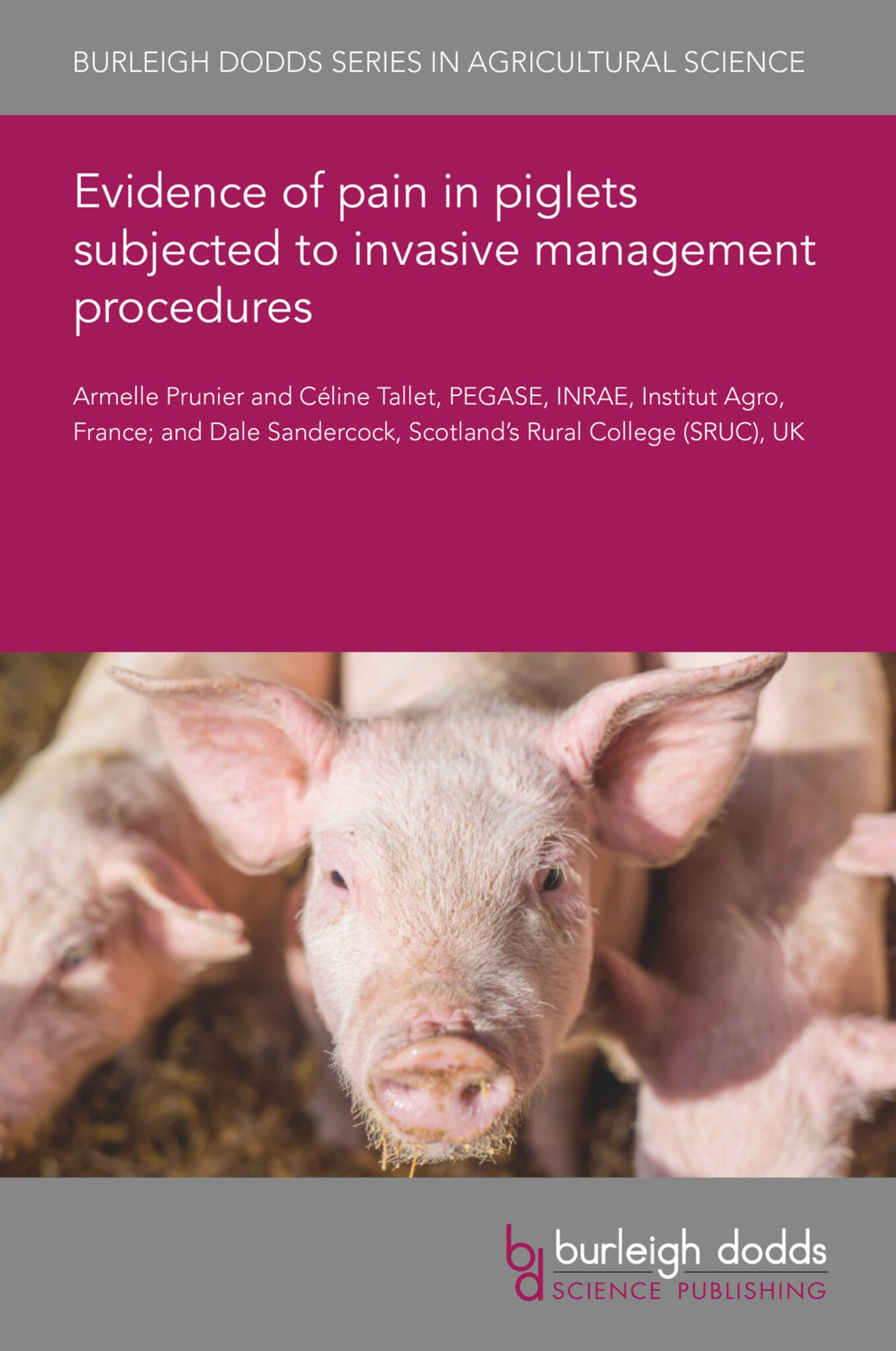 Cover image for Evidence of pain in piglets subjected to invasive management procedures ISBN 9781801460293