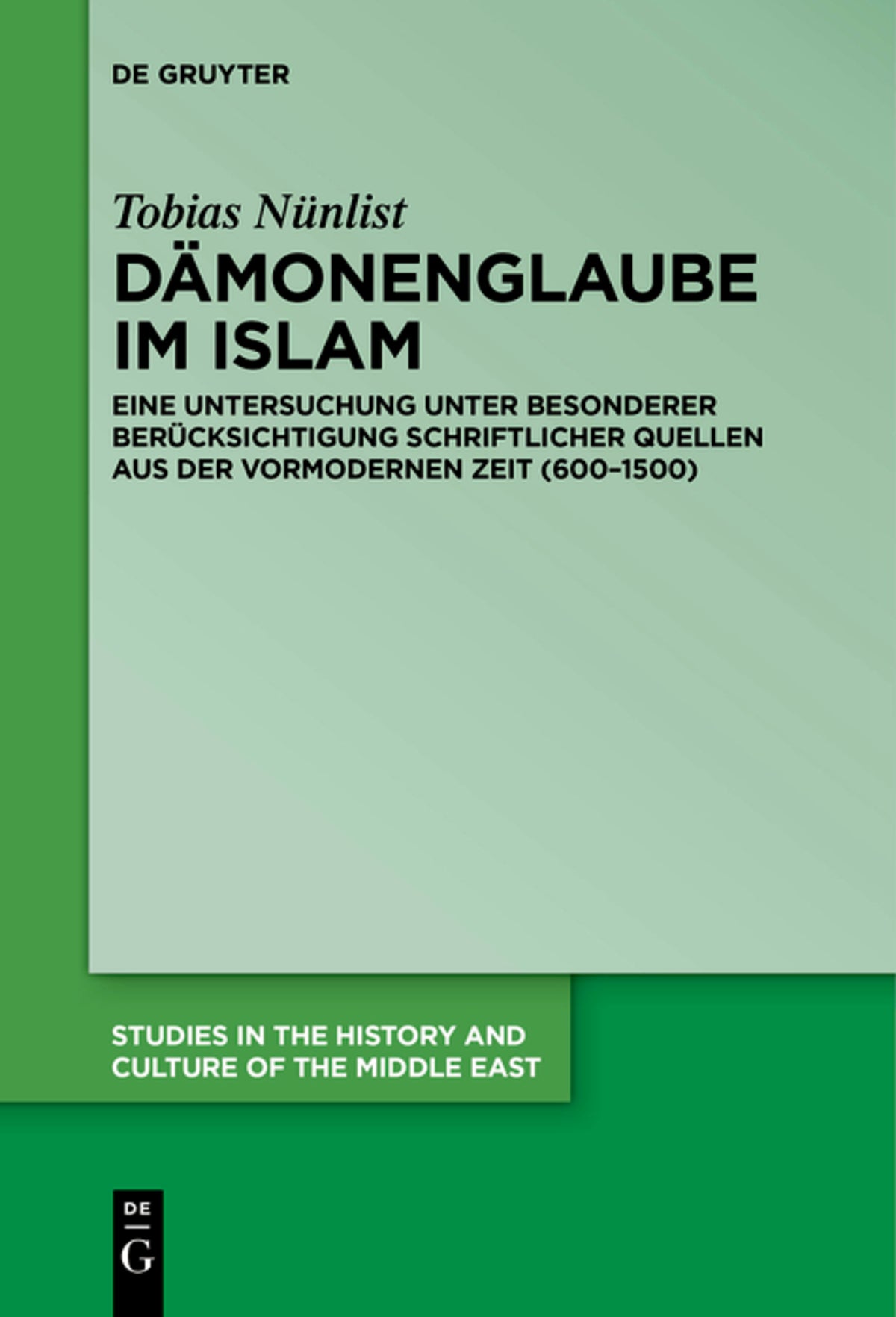 Cover image for Dämonenglaube im Islam ISBN 9783110609455