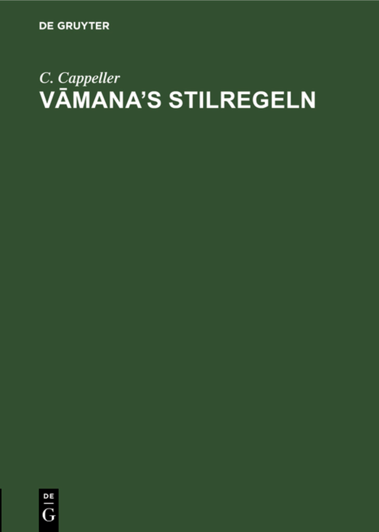 Vāmana’s Stilregeln