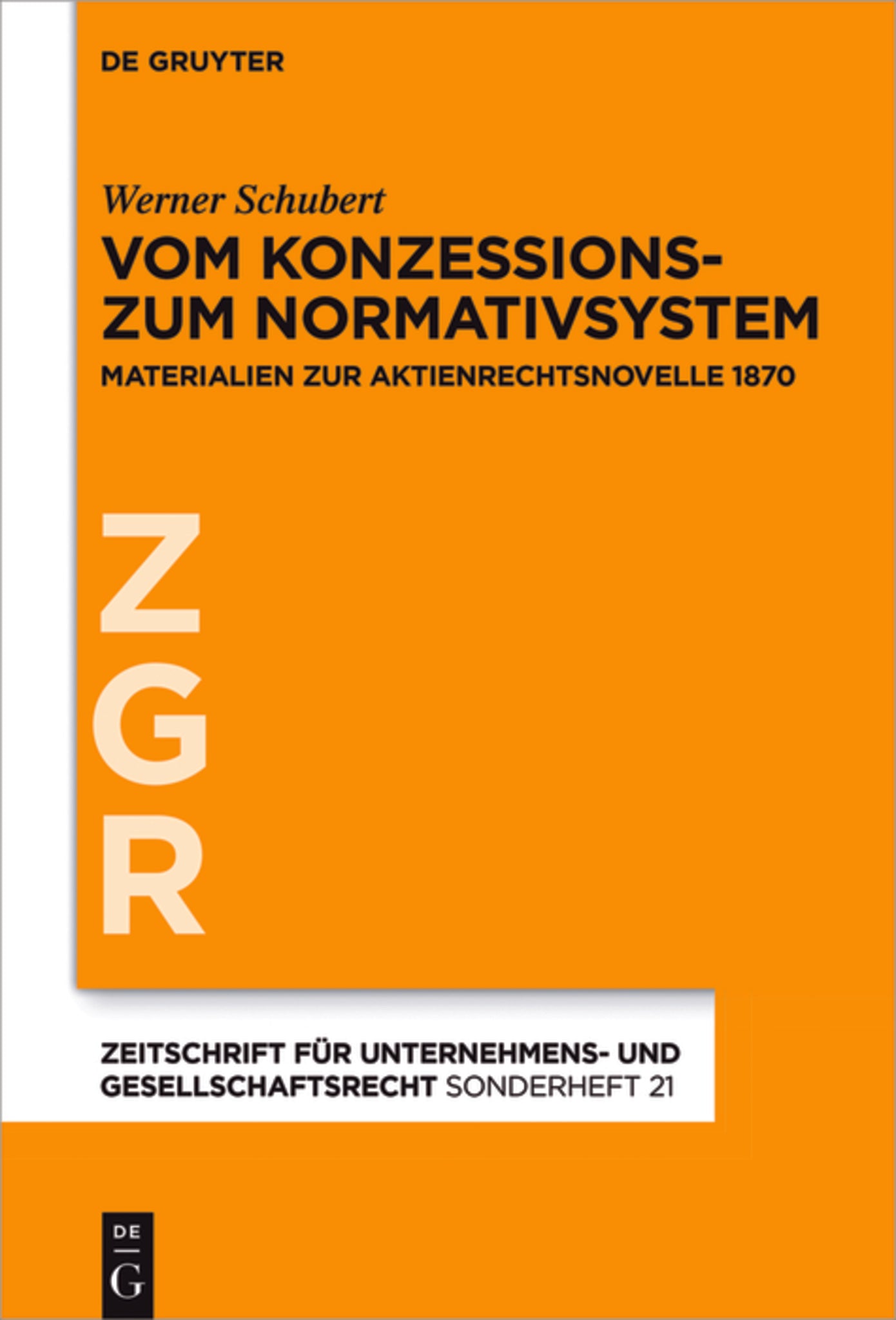 Vom Konzessions- zum Normativsystem