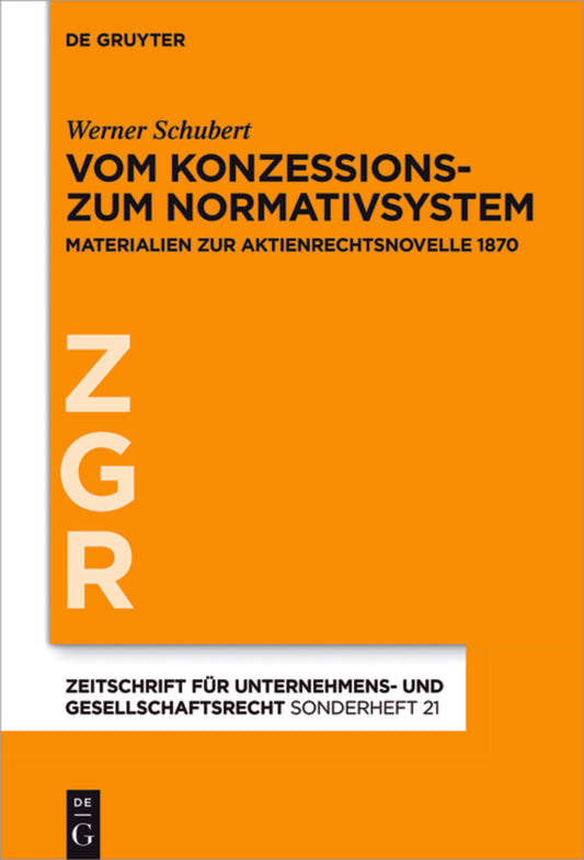 Vom Konzessions- zum Normativsystem