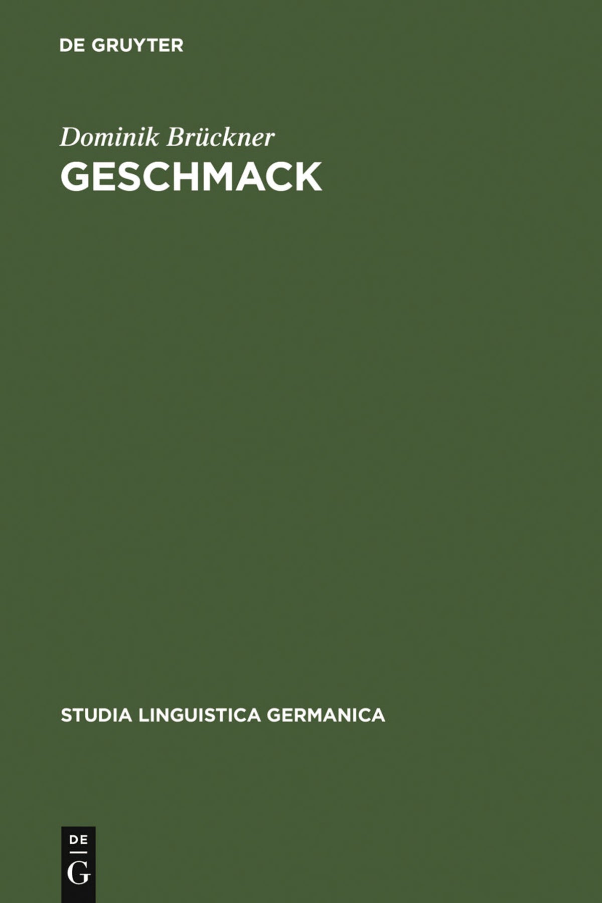 Cover image for Geschmack ISBN 9783110178739