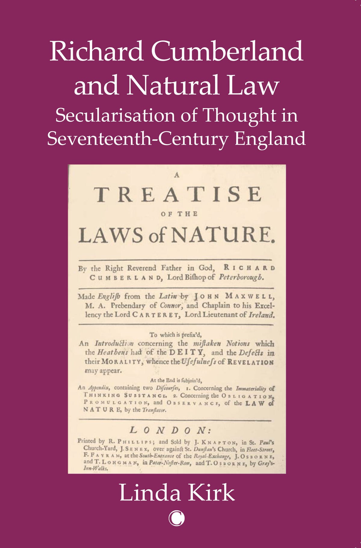 Cover image for Richard Cumberland and Natural law ISBN 9780227176788