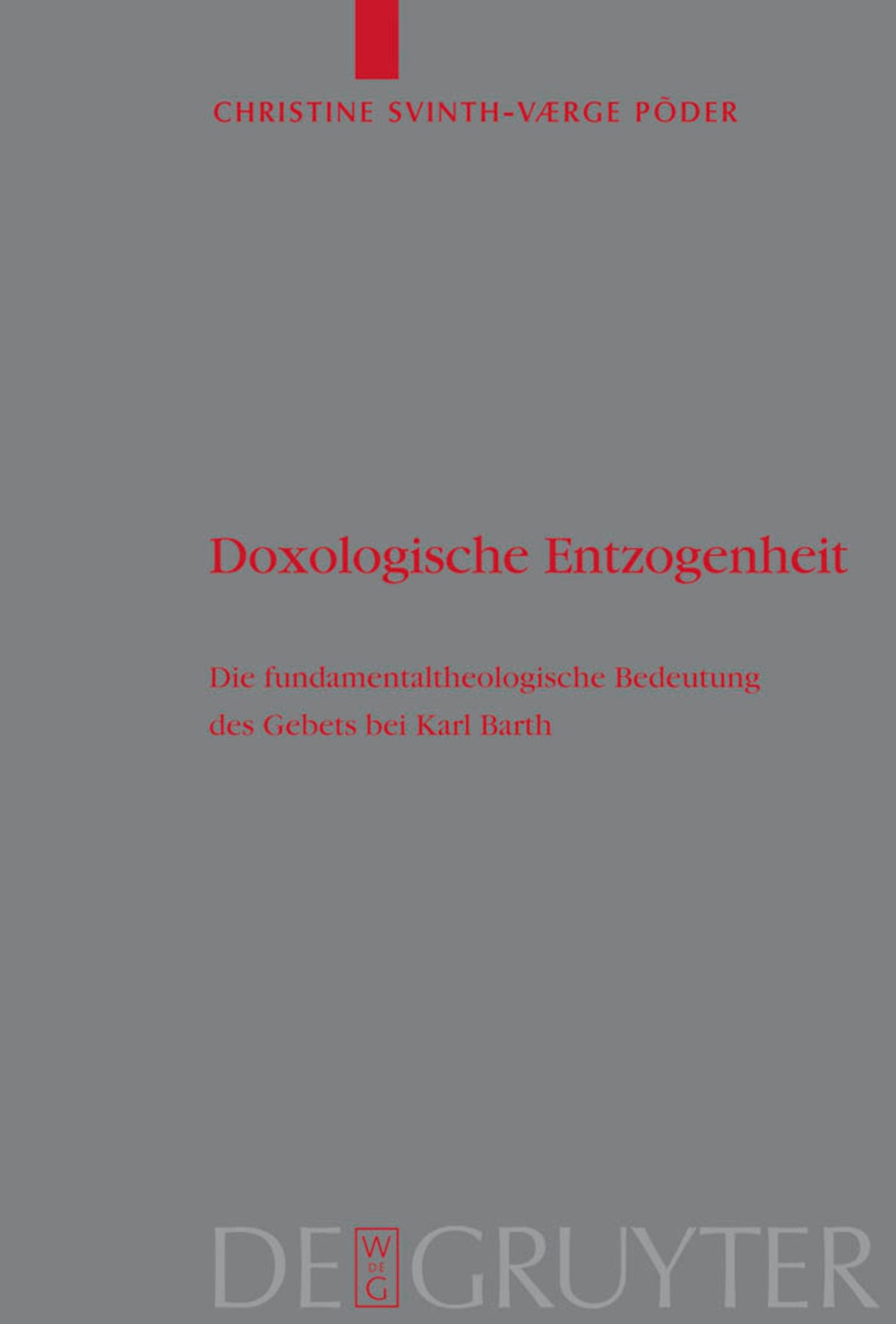 Cover image for Doxologische Entzogenheit ISBN 9783110209723