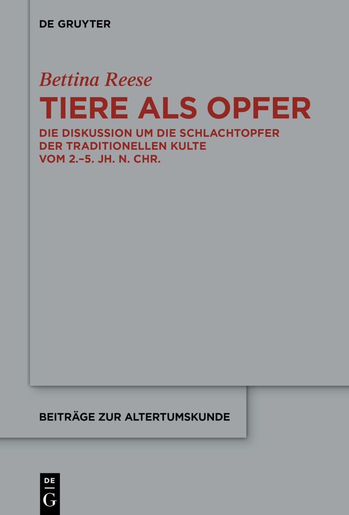 Cover image for Tiere als Opfer ISBN 9783119149570