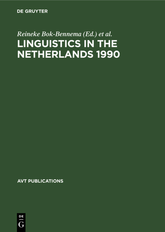 Linguistics in the Netherlands 1990