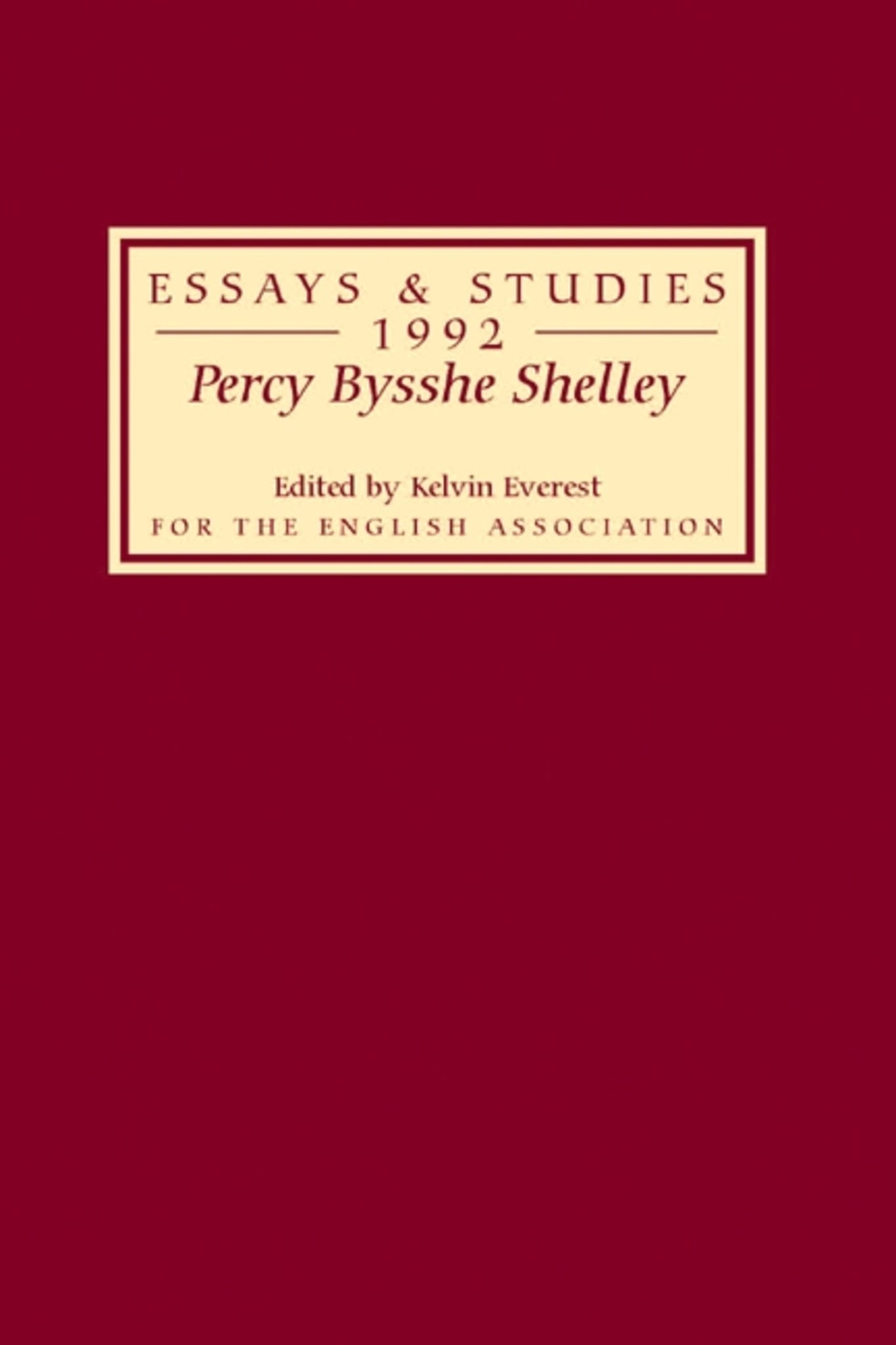 Cover image for Percy Bysshe Shelley ISBN 9780859913522