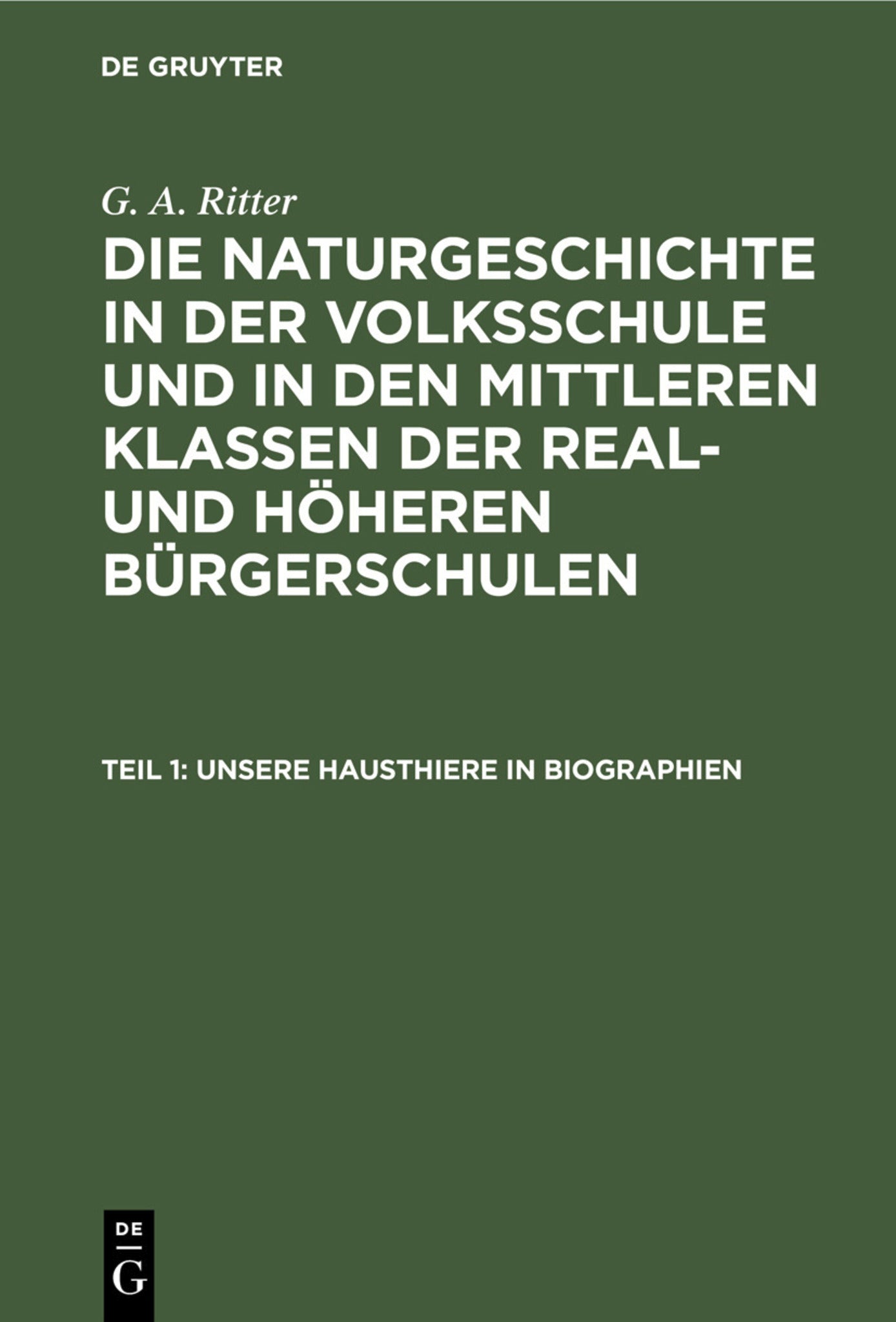 Unsere Hausthiere in Biographien