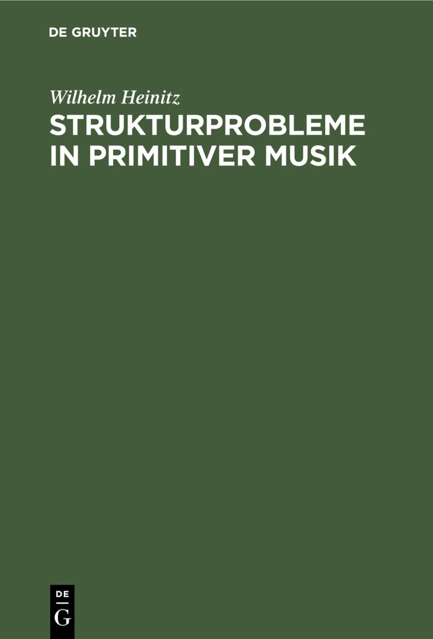 Strukturprobleme in primitiver Musik