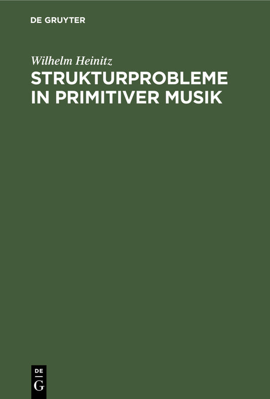 Strukturprobleme in primitiver Musik