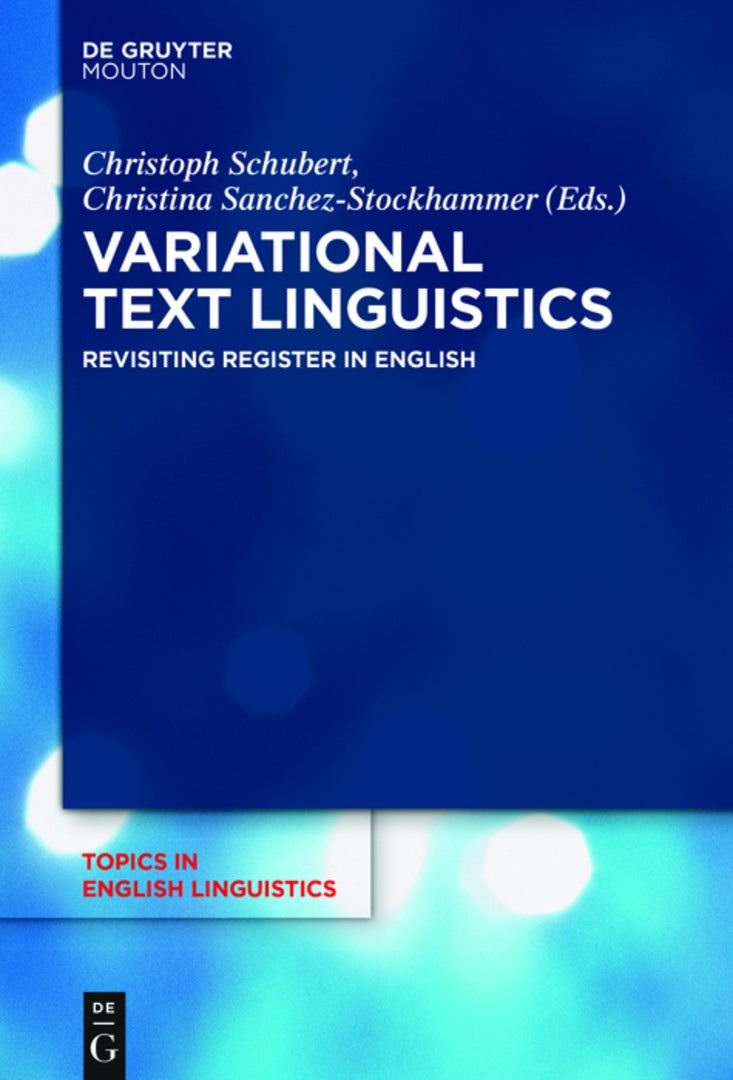 Cover image for Variational Text Linguistics ISBN 9783110443103