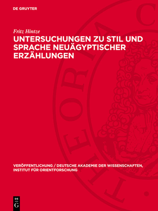 Untersuchungen zu Stil und Sprache neuägyptischer Erzählungen