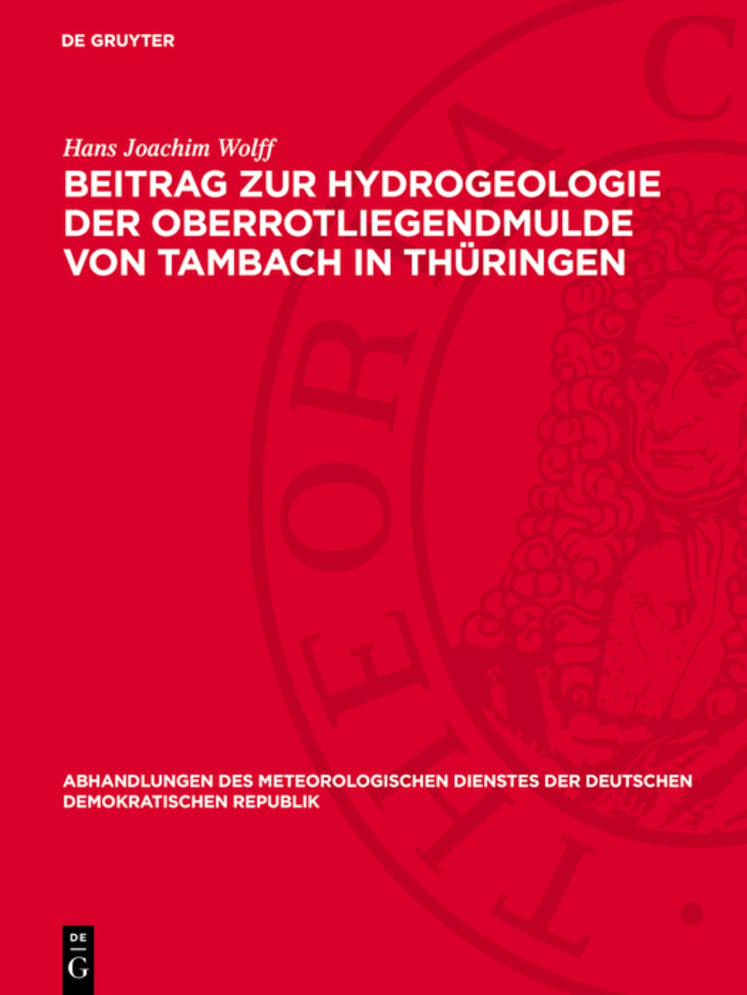 Beitrag zur Hydrogeologie der Oberrotliegendmulde von Tambach ın Thüringen