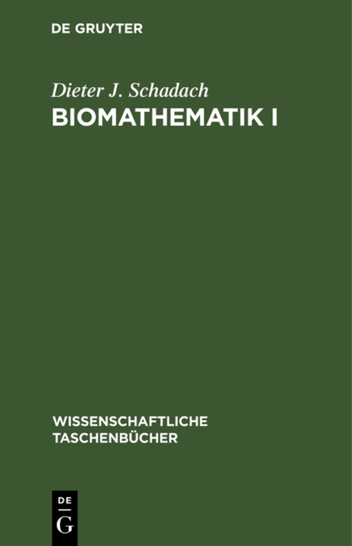 Cover image for Biomathematik I ISBN 9783112590713