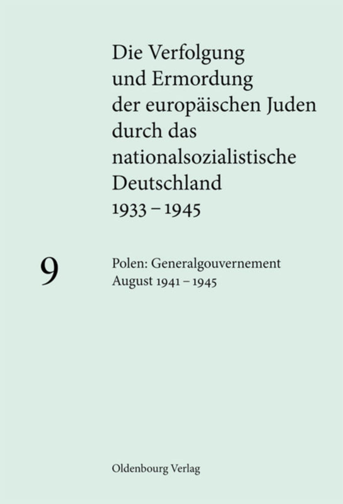 Cover image for Polen: Generalgouvernement August 1941 – 1945 ISBN 9783486715309