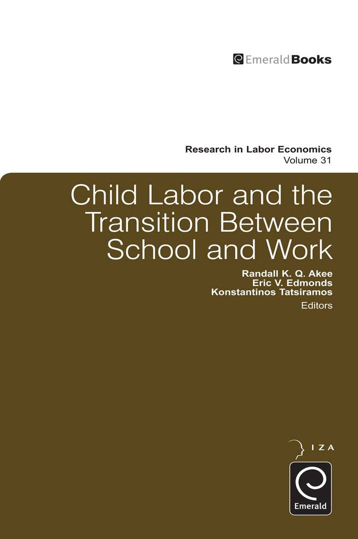 Cover image for Child Labor and the Transition Between School and Work ISBN 9780857240002