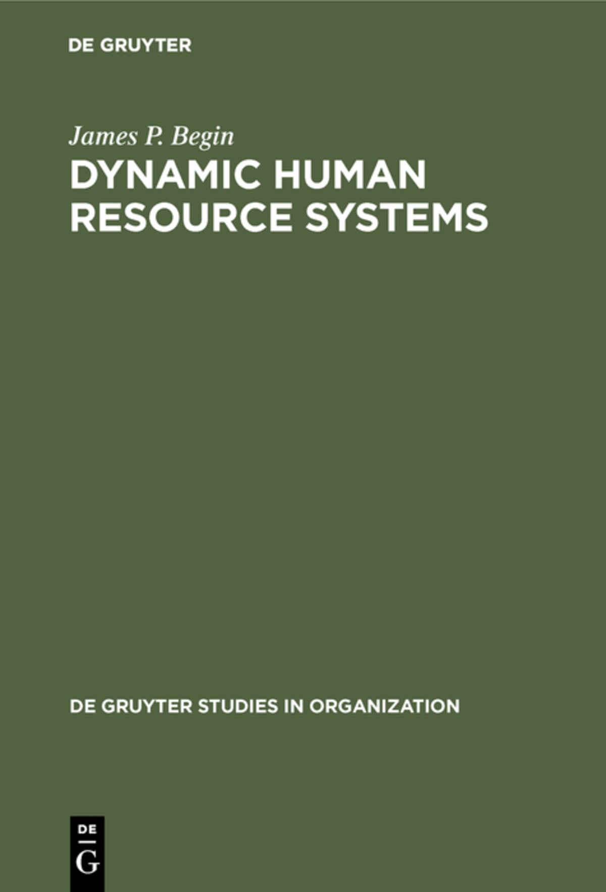Cover image for Dynamic Human Resource Systems ISBN 9783110155143