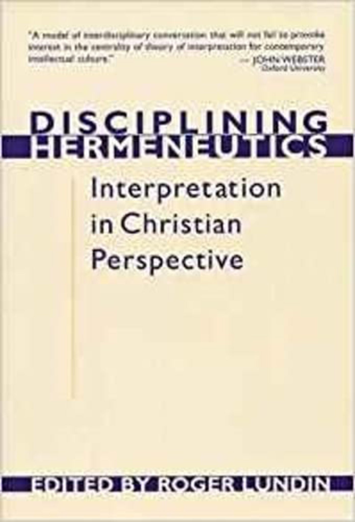 Disciplining Hermeneutics