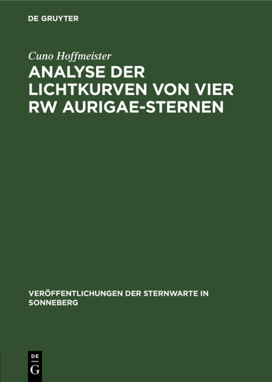 Analyse der Lichtkurven von vier RW Aurigae-Sternen