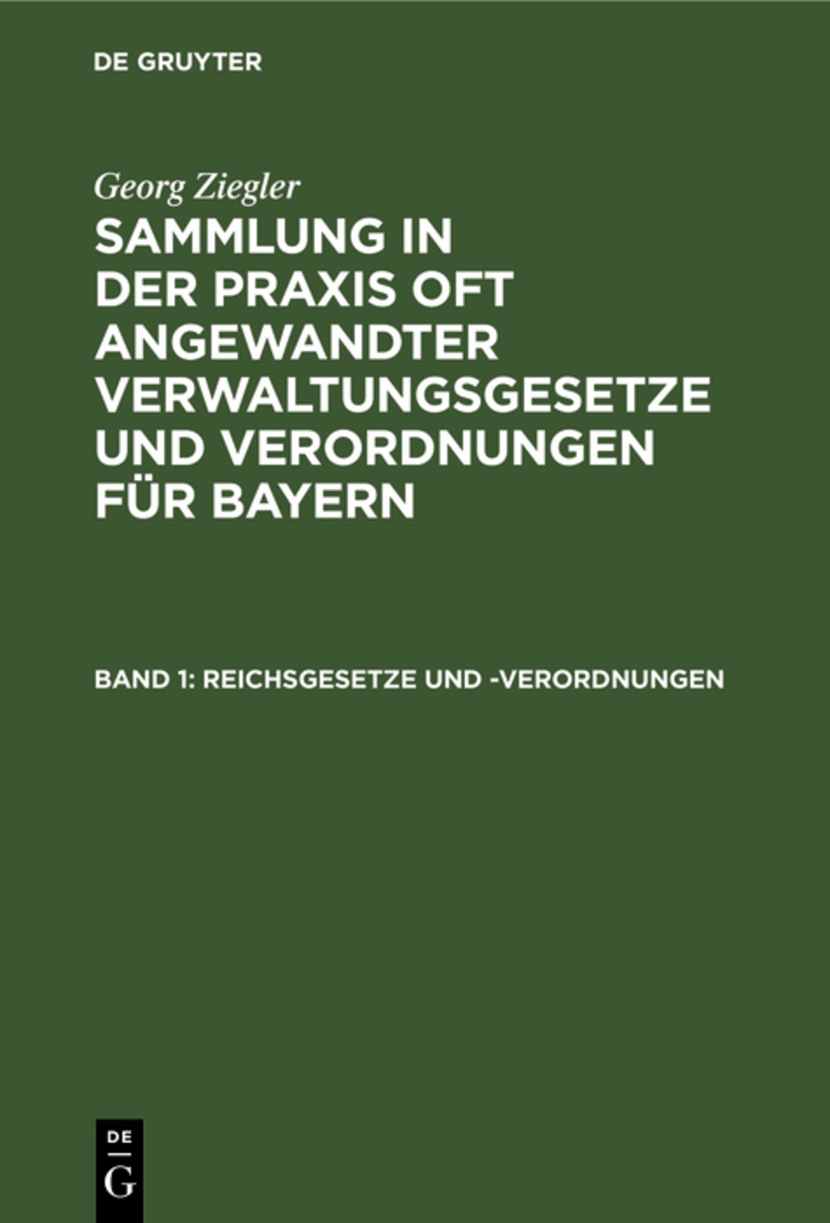 Cover image for Reichsgesetze und -Verordnungen ISBN 9783112333310