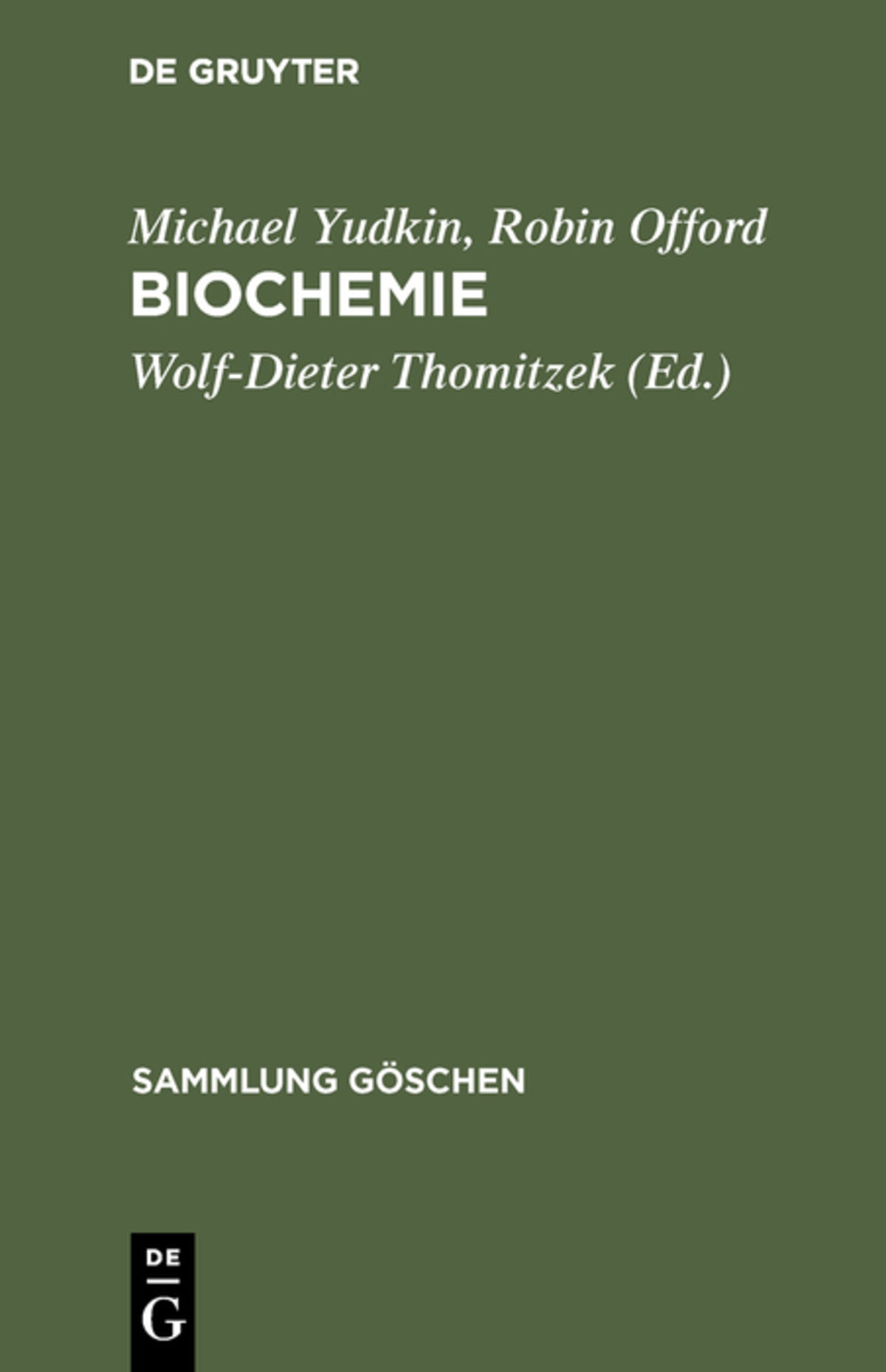 Cover image for Biochemie ISBN 9783110044645