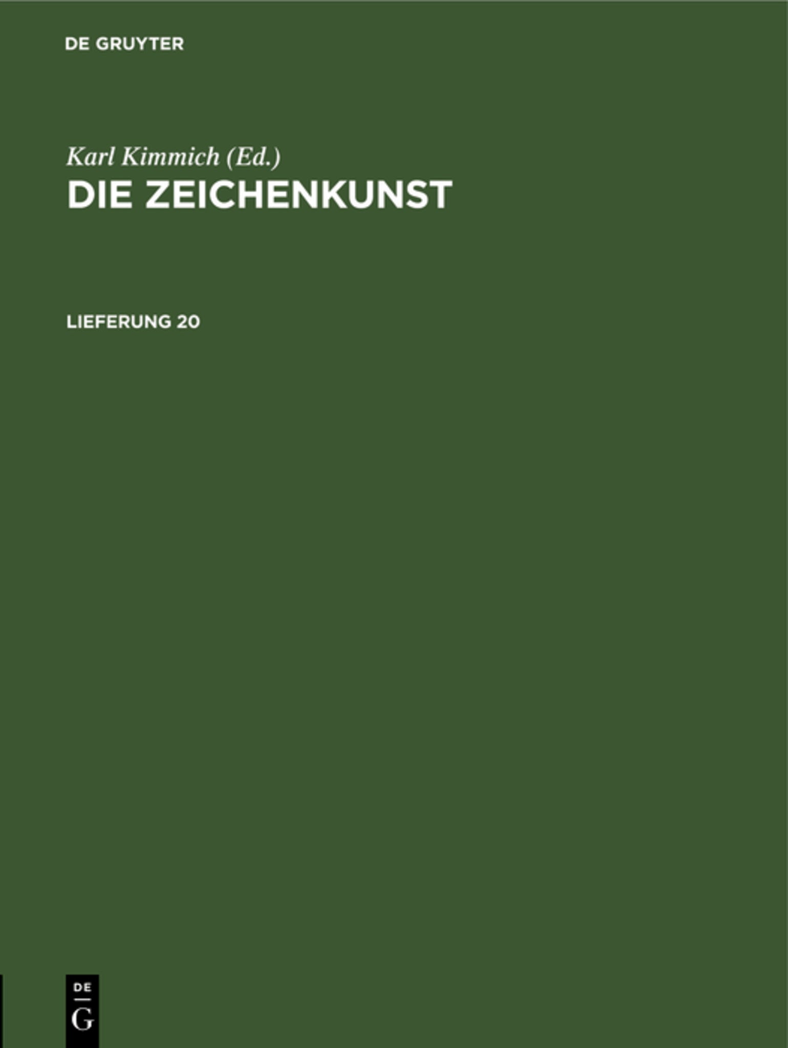 Die Zeichenkunst. Lieferung 20