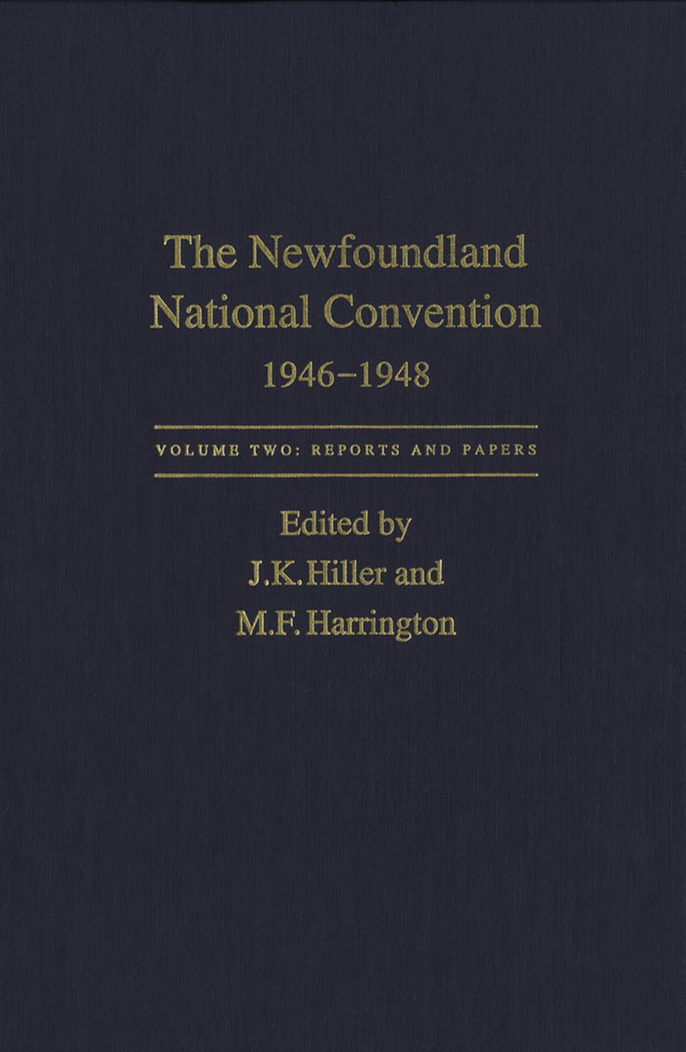 The Newfoundland National Convention, 1946-1948