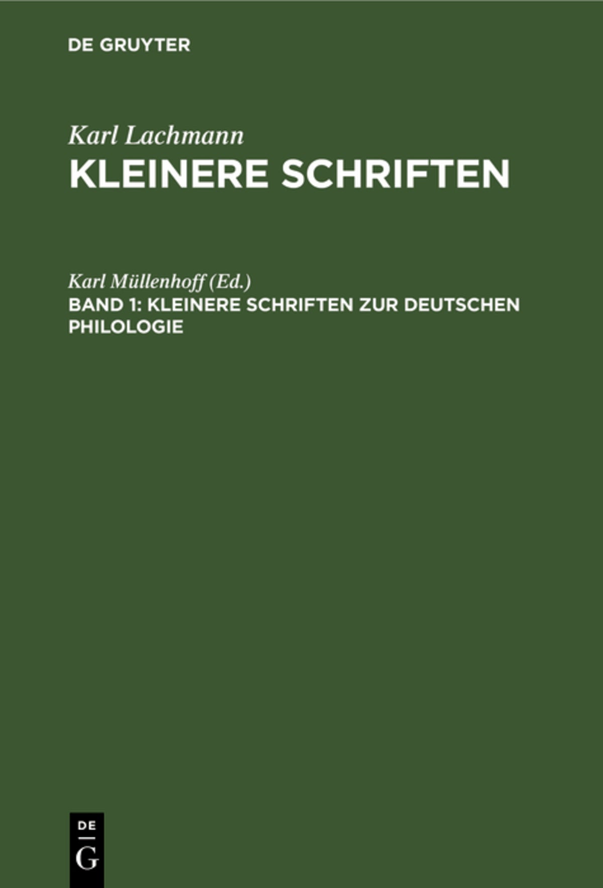 Cover image for Kleinere Schriften zur deutschen Philologie ISBN 9783111082509