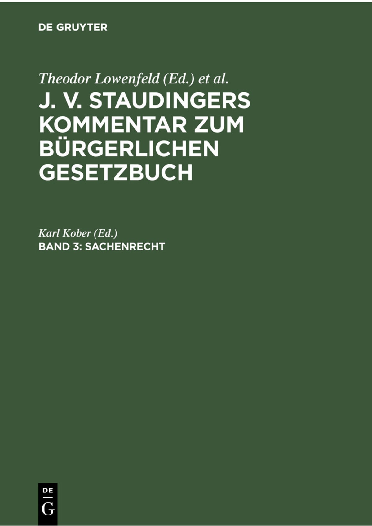 Cover image for Sachenrecht ISBN 9783112346839
